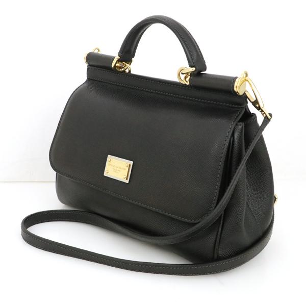 ドルチェ&ガッバーナ DOLCE&GABBANA ネロ ブラック 黒 レザー シシリー