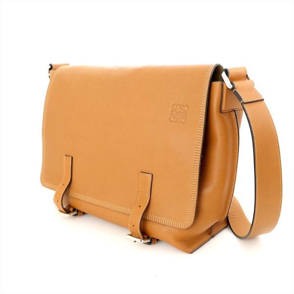 ロエベ LOEWE キャメル レザー メッセンジャースモール 337.02.N64