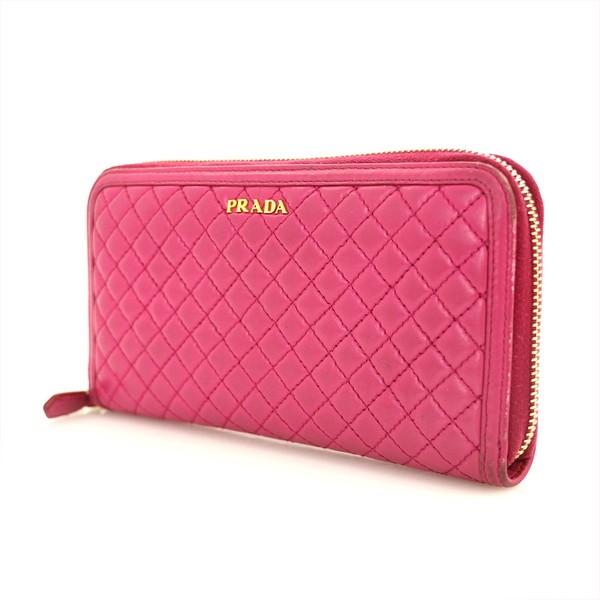 プラダ PRADA フューシャ ピンク ソフトカーフキルト キルティング