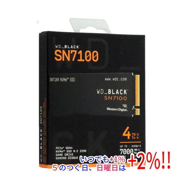 Western Digital製 WD Black SN7100 NVMe SSD WDS400T4X0E 4TB