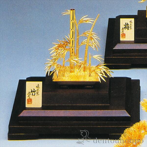 純金 盆栽 竹 B 2号・80g ( 光則（金工芸） 木札名入れ有料 高級