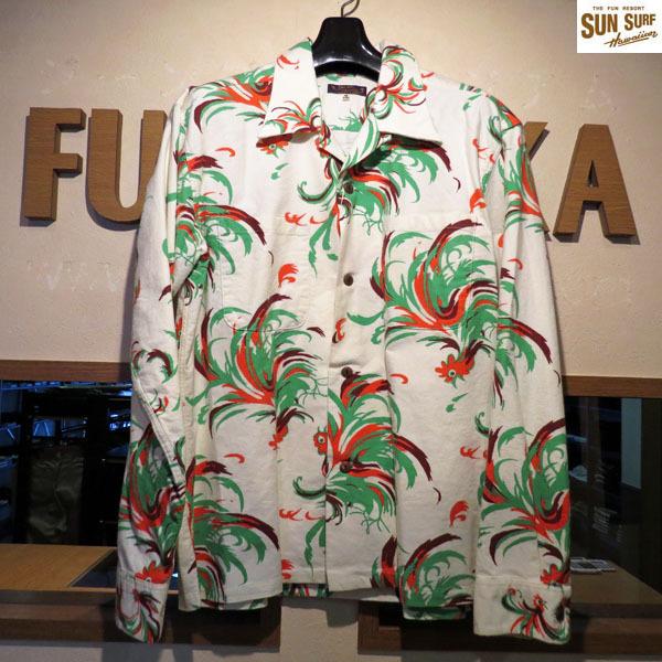 SUN SURF 【売切れ】サンサーフ Sun Surf 長袖冬用アロハシャツ COCK