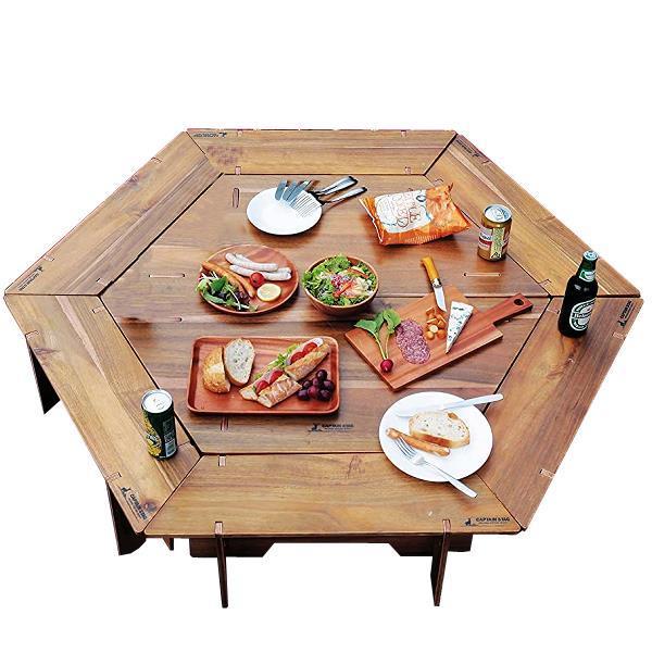 CAPTAIN STAG（キャプテンスタッグ） 机 おしゃれ テーブル 天然木