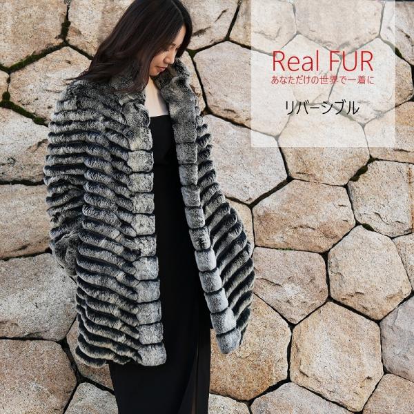 レディース ロングコート レッキスファー リバーシブル 毛皮コート