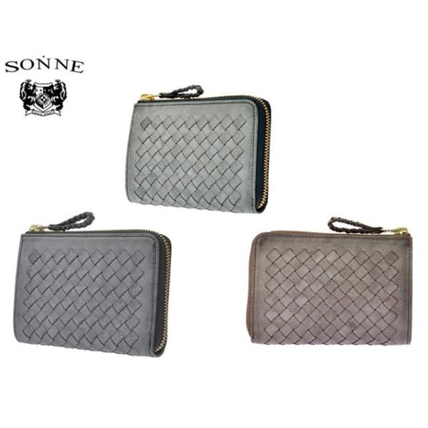 SONNE（ゾンネ） 二つ折り財布 L字ファスナー SOM002 5223225 : 河村
