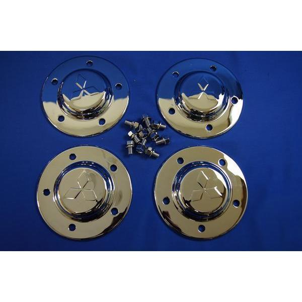 17スーパーグレート低床用メッキハブキャップ4枚セット ボルト付き
