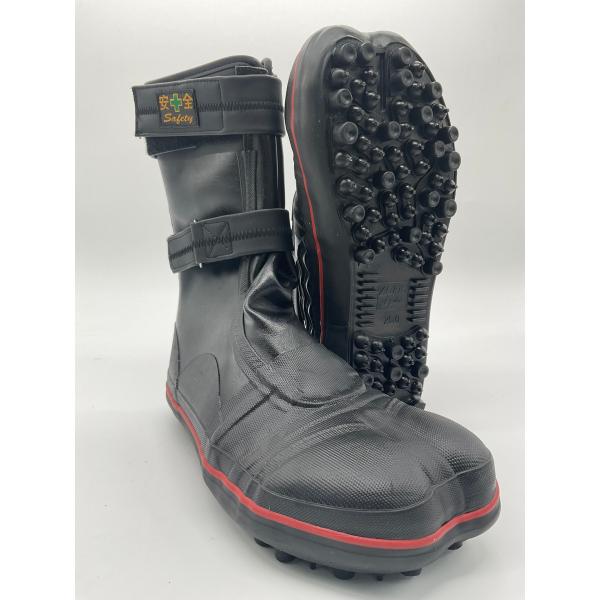 安全防水スパイクシューズ（合皮） 荘快堂 I-887 23〜30cm 鉄ピン