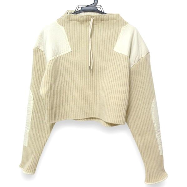 美品 FUMIKA UCHIDA フミカウチダ RIB KNIT PATCHED CROPPED SWEATER