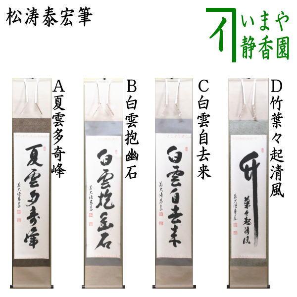 茶道具 掛軸 掛け軸 一行 夏雲多奇峰又は白雲抱幽石又は白雲自去来又は