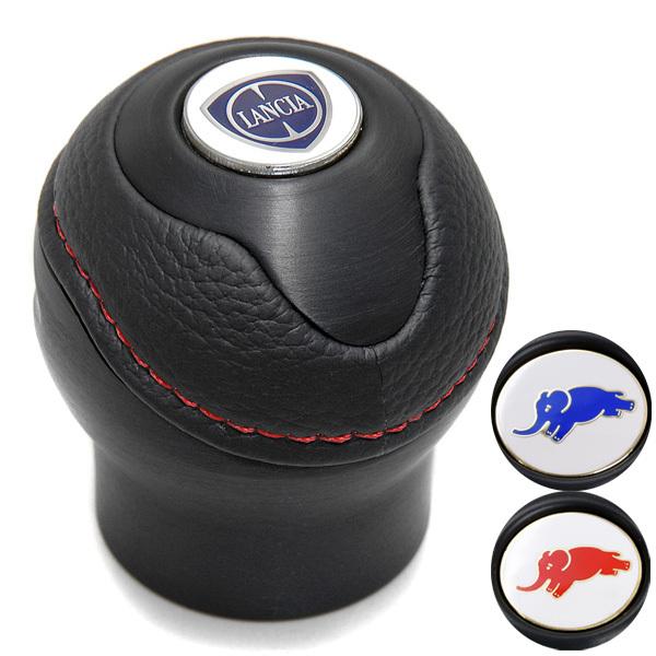 ランチア BLACK社製アルミ&レザーシフトノブ -TUNE IT BLACK (リバース