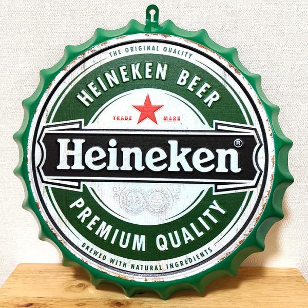 アメリカン レトロ ブリキ看板 Heineken ビール アンティーク 蓋