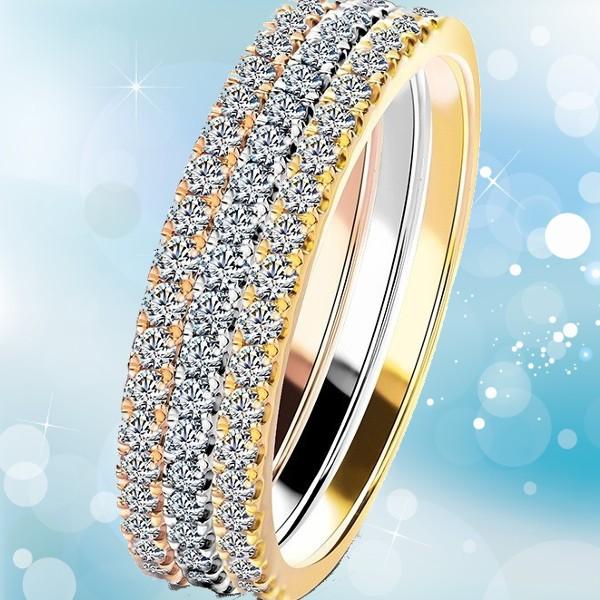 SWAROVSKI（スワロフスキー） リング 指輪 3本セット 高級 エタニティ