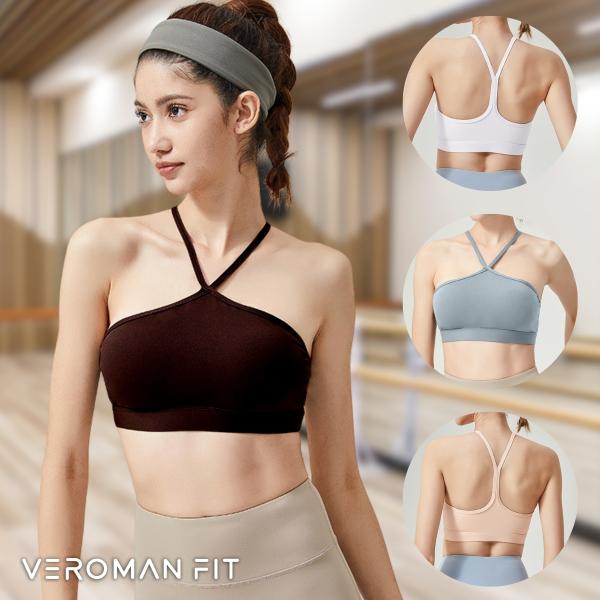 VEROMAN スポーツブラ ホルターネック トップス ヨガウェア ブラトップ