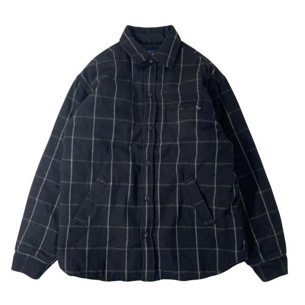 STUSSY（ステューシー） チェック柄ウールジャケット 90'S 紺タグ M