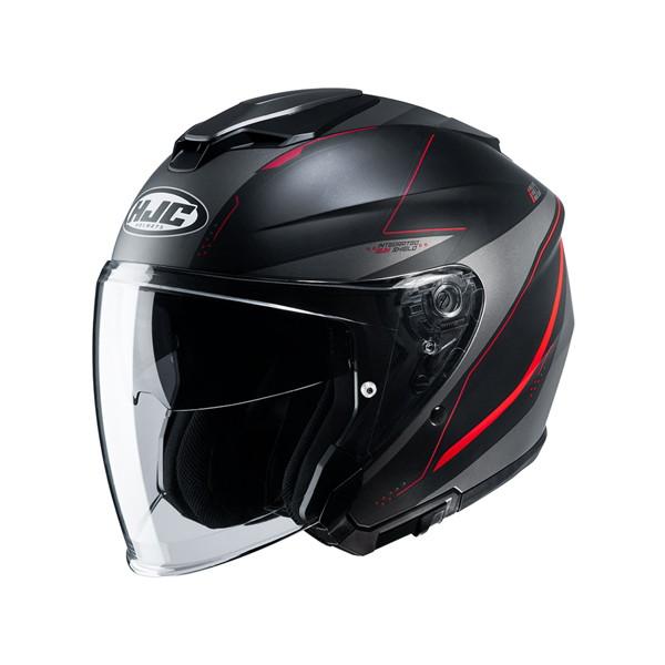 HJC HJC HJH215 i30 SLIGHT (スライト) ジェットヘルメット BLACK RED