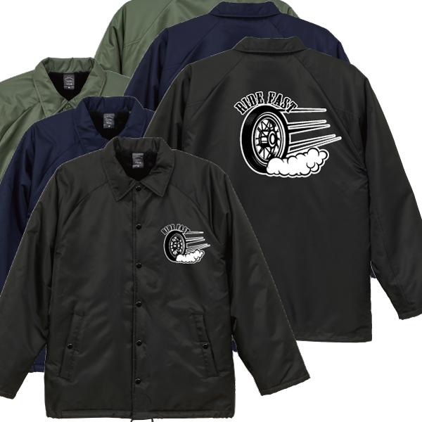 RIDE FAST バーンナウト ボア付きコーチジャケット バイカー