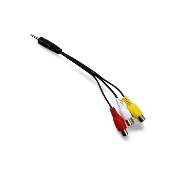 4極3.5mmプラグ RCA変換ケーブル メス 23.5cm 赤白黄 AV オーディオ