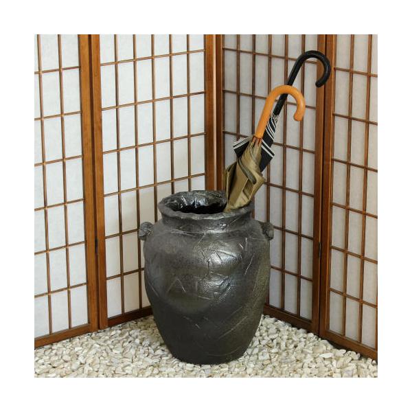 陶器】縄文土器のような模様の傘立て 2024 陶器】縄文土器のような模様