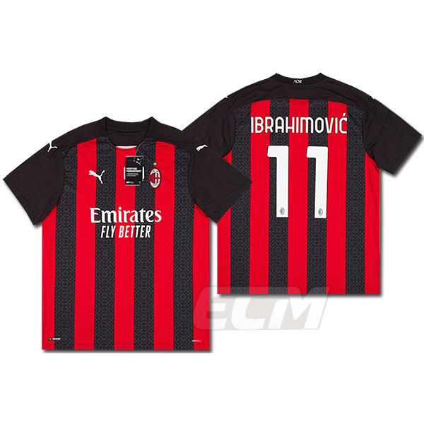 ECM32】ACミラン ホーム 半袖 11番 イブラヒモビッチ【20-21/ACMilan