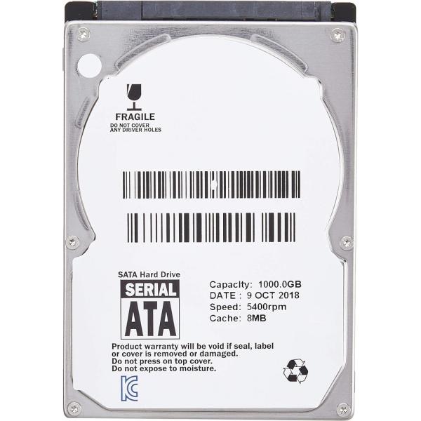 1TB 2.5インチ S-ATA HDD 5400rpm 8MB SATA ノートパソコン用