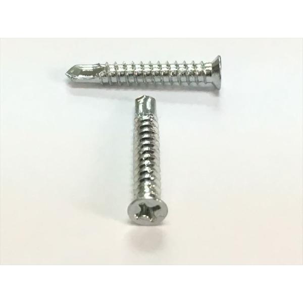 鉄 メッキ品 ドリルビス D=6 特皿 ピアスビス M4x19mm 小箱 (1000本