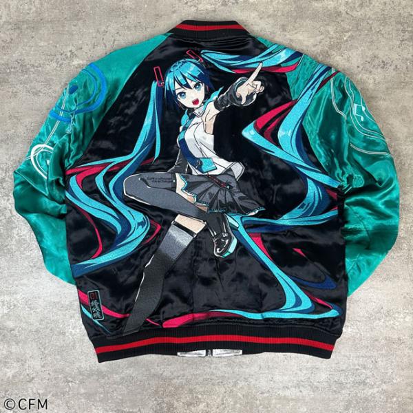 絡繰魂 【初音ミク】爆音リバーシブルスカジャン 261001 総刺繍