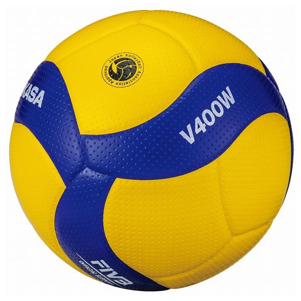 MIKASA（ミカサ） バレーボール 検定球4号 黄／青 V400W ブルー