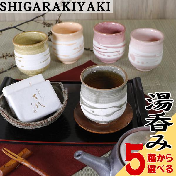 信楽焼 陶器 やきもの ゆのみ 湯呑み コップ 汲出し 彩虹湯呑み(小