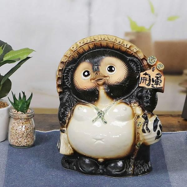 信楽焼 9号開運狸 たぬき タヌキ 狸 開運 縁起物 可愛い 陶器 商売繁盛