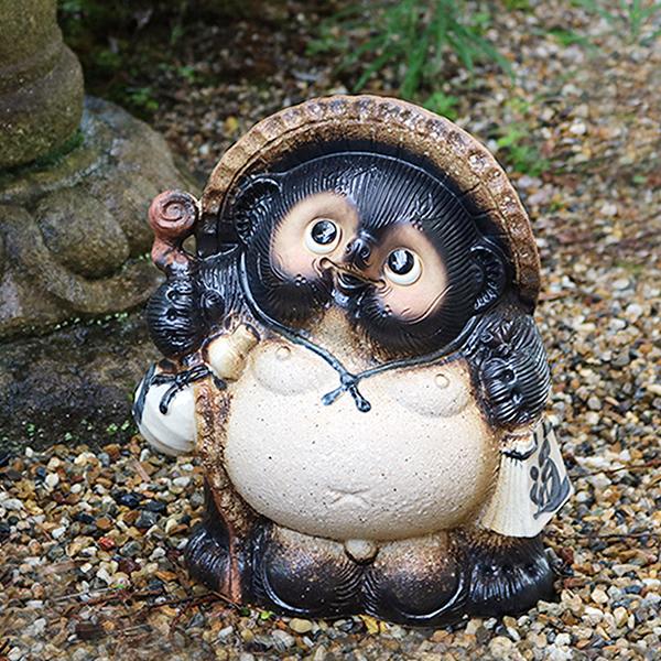 信楽焼 10号古信楽風福狸 たぬき タヌキ 狸 開運 縁起物 可愛い 陶器