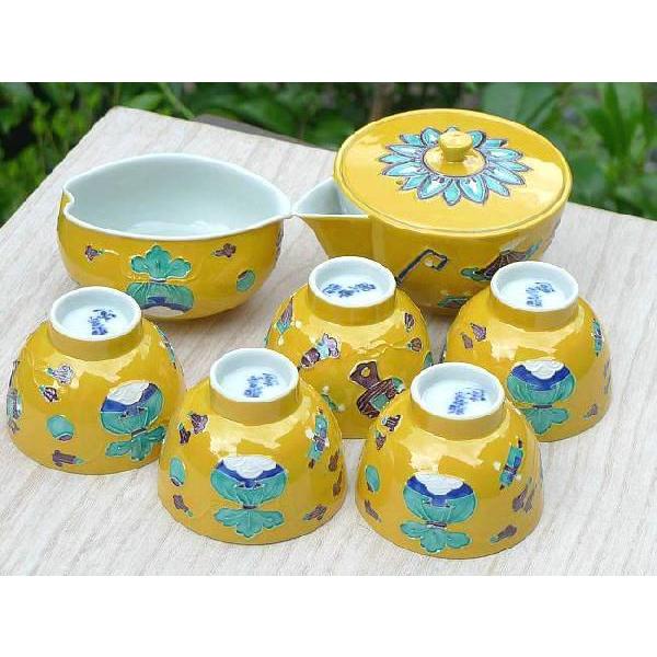 京焼 清水焼 黄交趾宝尽し煎茶器揃 昭阿弥 : 松韻堂 Yahoo!店 - 通販