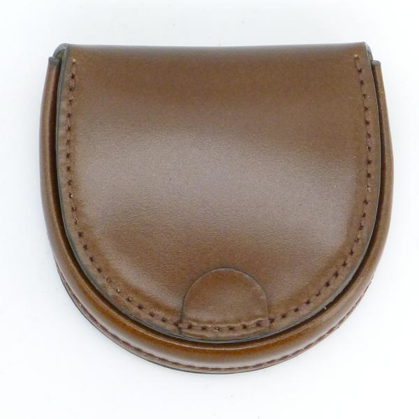 馬蹄型コインケース 小銭入れ ブラウン色 コードバン ハンドメイド