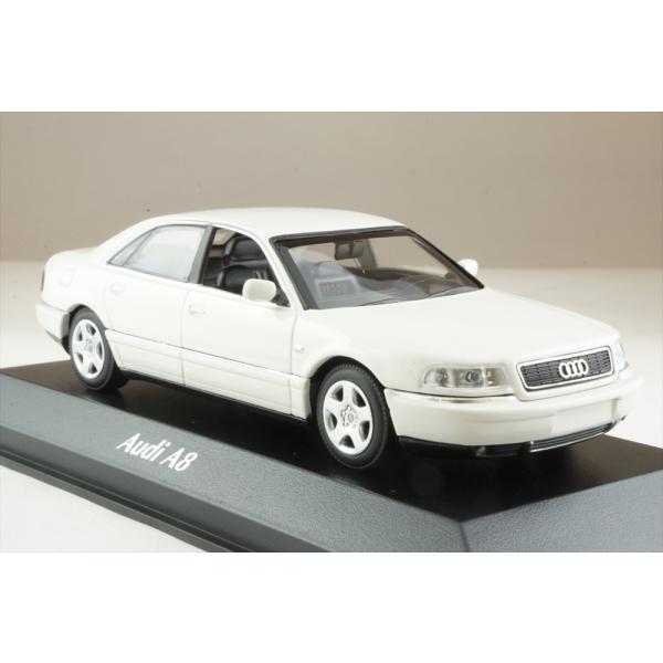マキシチャンプス 1/43 アウディ A8 1999 ホワイト 完成品ミニカー