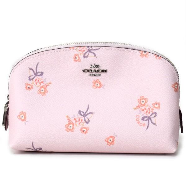 COACH（コーチ） コスメポーチ コーティングキャンバス レザー