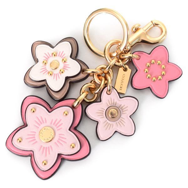 COACH（コーチ） キーホルダー スムースレザー ワイルドフラワー 花