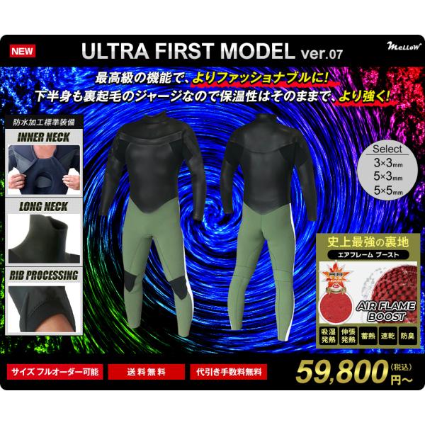 下半身ジャージ仕様 セミドライウェットスーツ メンズ レディース 5mm