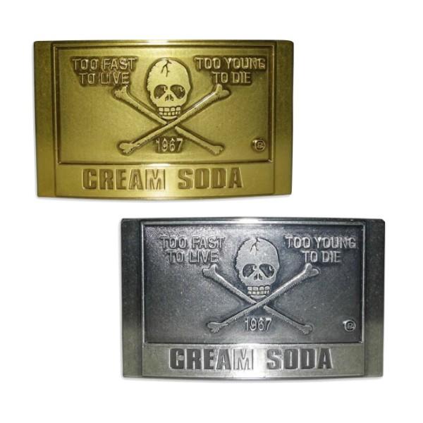 クリームソーダ（CREAM SODA） CS角ドクロバックル ゴールド/シルバー