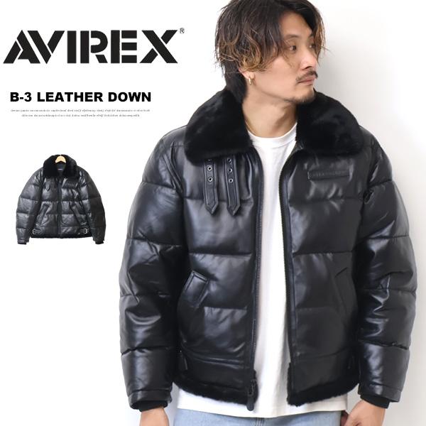AVIREX（アヴィレックス） レザー ダウンジャケット B-3 レザー