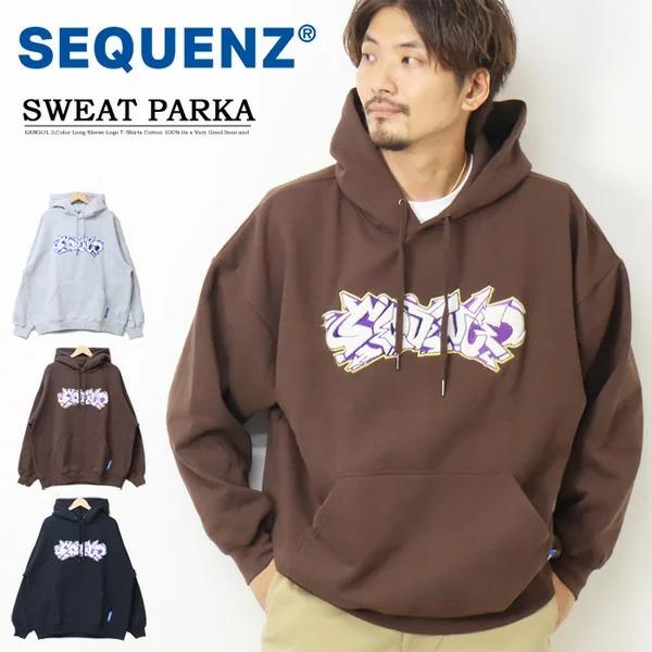 SEQUENZ シークエンズ グラフィティロゴ サガラ刺繍 スウェット