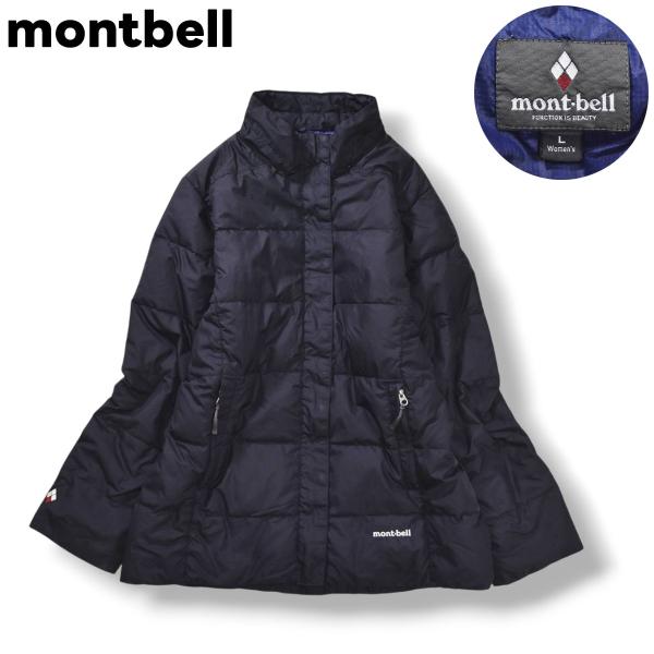 モンベル montbell キルティング ダウン ジャケット 刺繍 ロゴ L