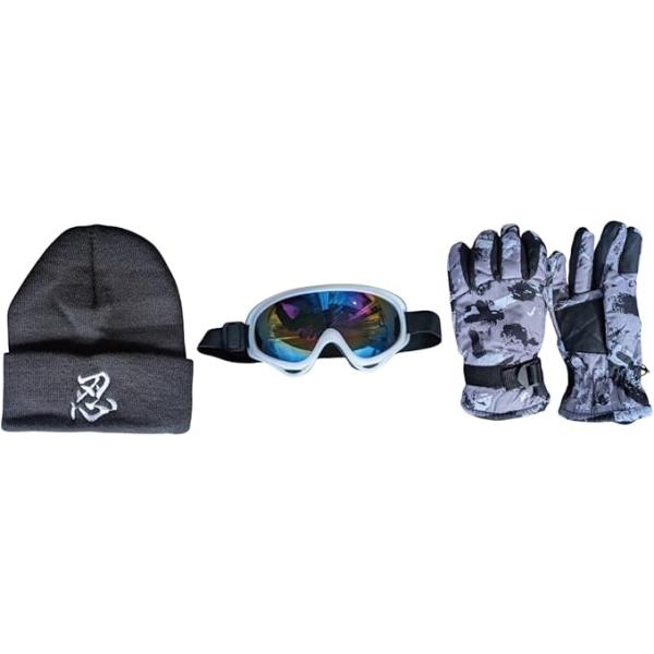 スキー スノーボード 小物 ゴーグル グローブ 帽子 3点セット 大人