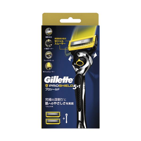 Gillette ジレット プロシールド マニュアル ホルダー 替刃2個付 : 春