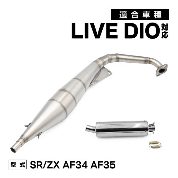 ライブディオ DIO ZX SR AF34 AF35 ステンレス チャンバー マフラー