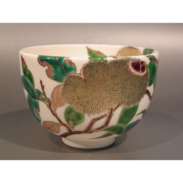 木村閑流 茶盌「紅葉に流水」 共箱共布栞 京焼 抹茶碗 抹茶茶碗 茶道具