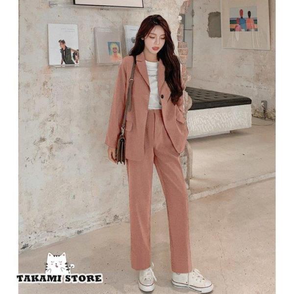 パンツスーツ おしゃれ カジュアル スーツ セットアップ レディース