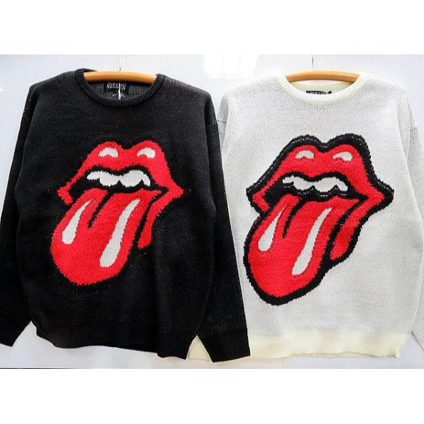 ROLLING STONES X JACKROSE ジャガードニットセーター ローリング