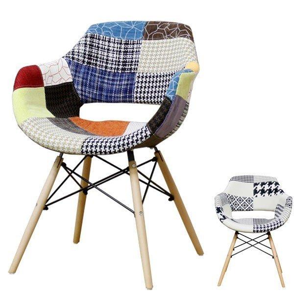 27日超お得 デザインチェア パッチワークデザイン チェア ダイニング
