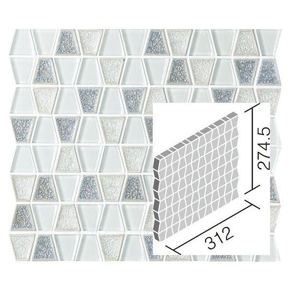 LIXIL（リクシル） ミックスモザイク コロリート 台形状平ネット張り