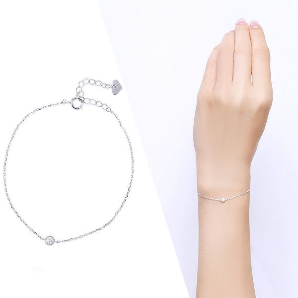 ジュエリーツツミ K10ホワイトゴールドダイヤモンドブレスレット