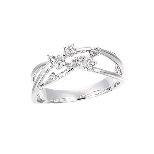 ジュエリーツツミ K18ホワイトゴールドダイヤモンドリング